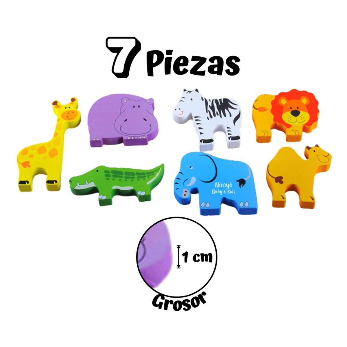 EDUCA - Rompecabezas de Encaje en Alto Relieve - Animales Selva MOD2