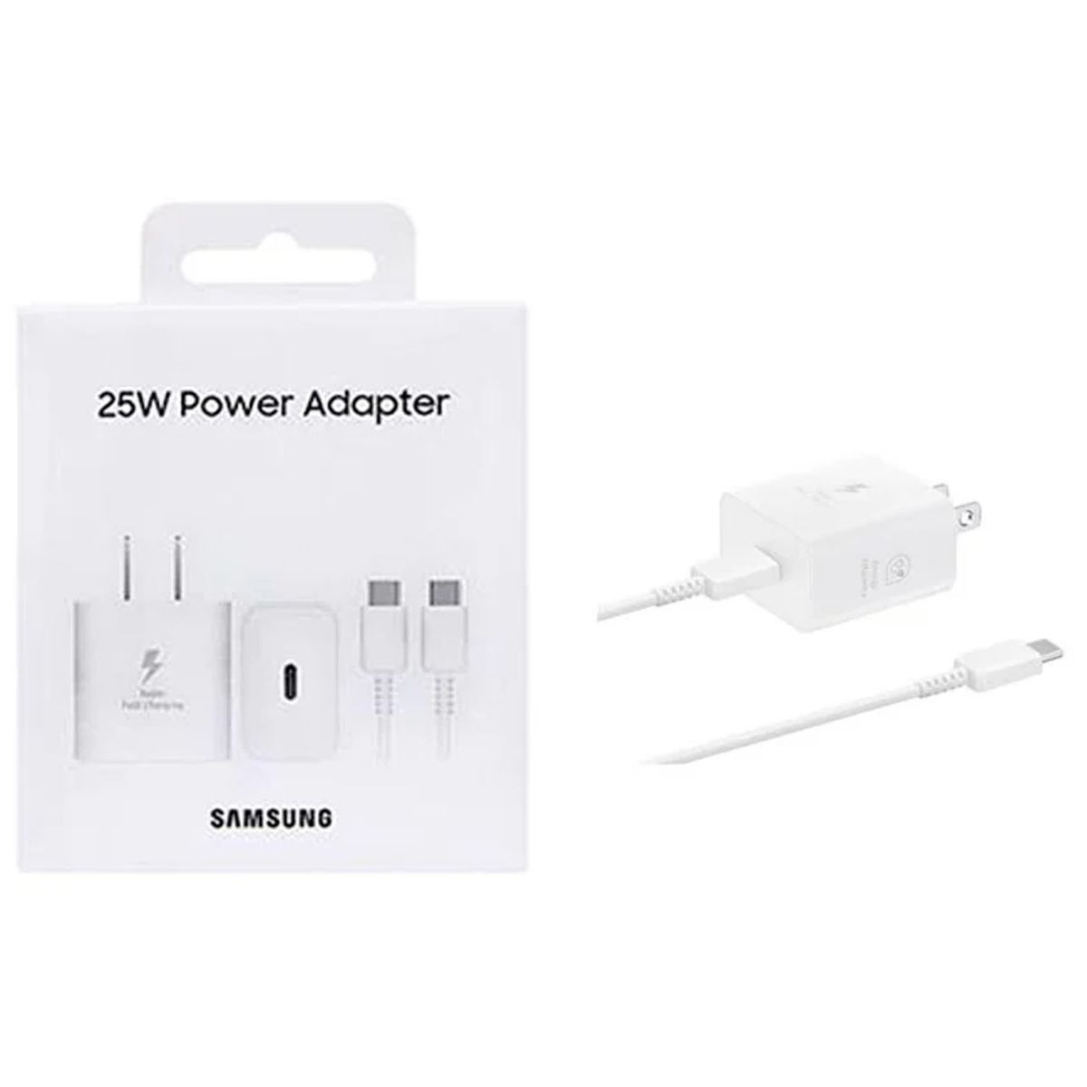 SAMSUNG - Cargador Samsung 25W Con Cable GAN para S23 Ultra Blanco