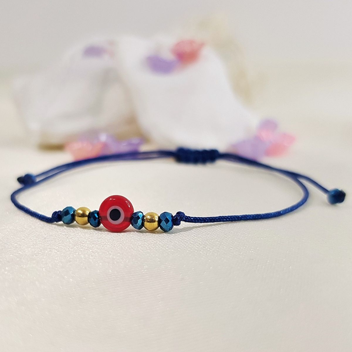 GENERICO - PULSERA MATI TURCA AZUL-ROJO