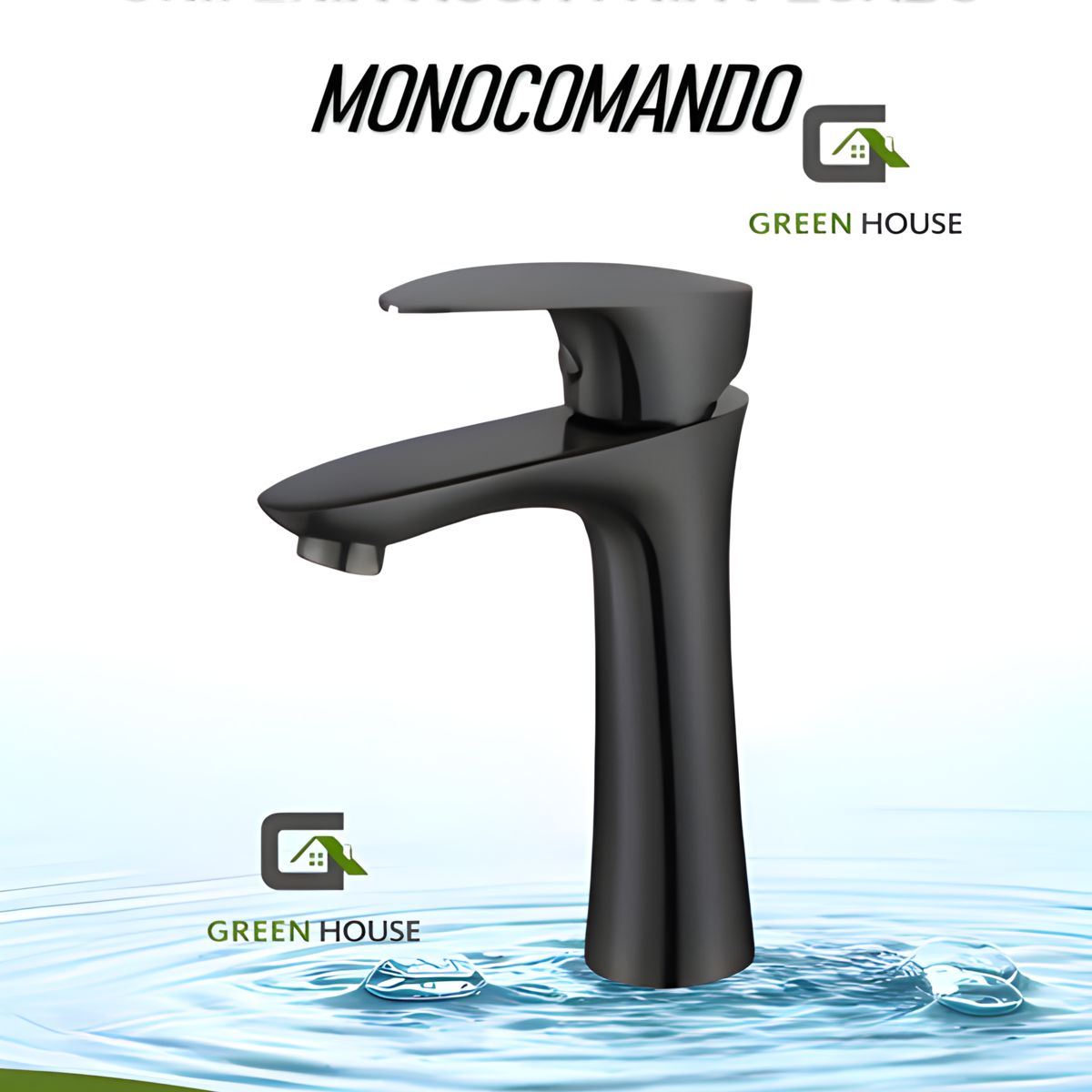 GREEN HOUSE - COMBO LAVATORIO CUADRADO + GRIFERIA AGUA FRIA 20CM-VOS-48