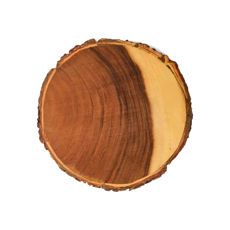 GENERICO - Bandeja Circular de 33 cm para Decoracion en Madera