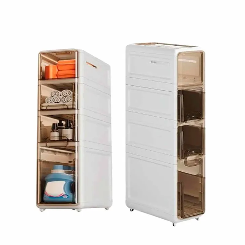 GENERICO - Armario Organizador con Puertas en Blanco de 4 Niveles