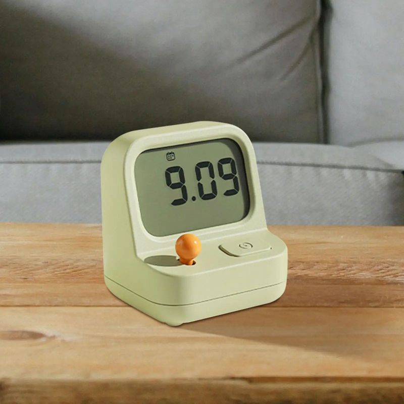 GENERICO - Reloj Despertador con Diseño Retro y Termómetro Digital