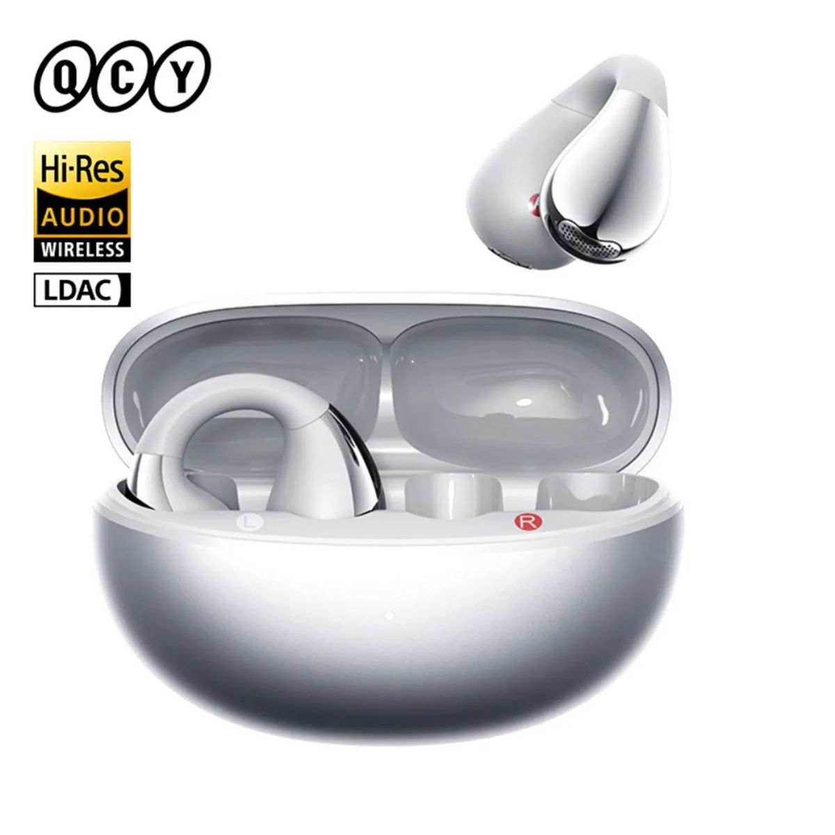 QCY - Audífonos inalámbricos QCY Crossky C30S Silver Bluetooth 5.0