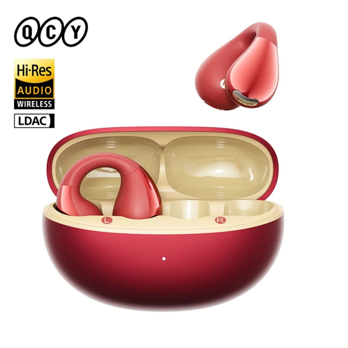 QCY - Audífonos inalámbricos QCY Crossky C30S Rojo Bluetooth 5.0