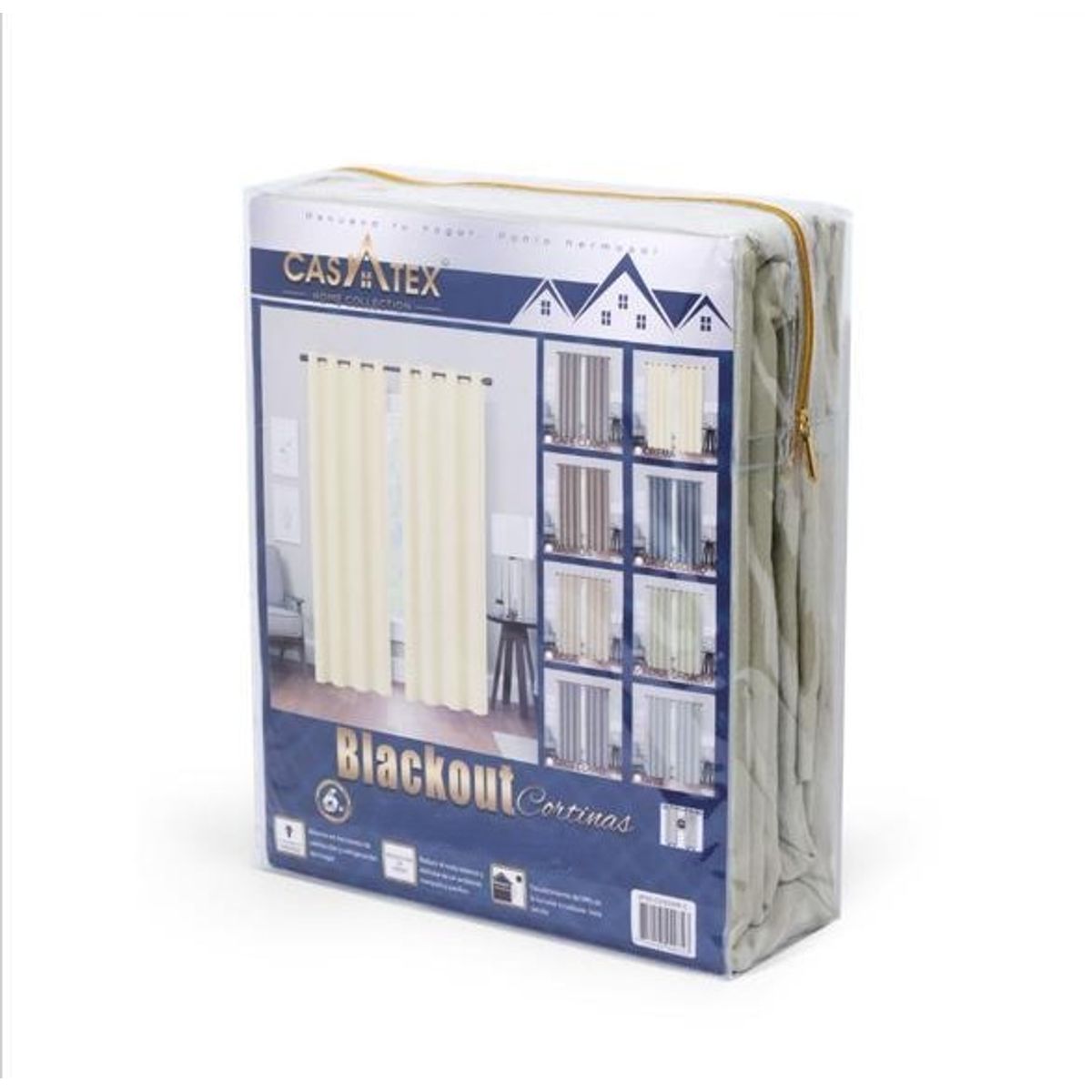 CASATEX - Cortina Blackout 2 Paños 200 x 250 / 2