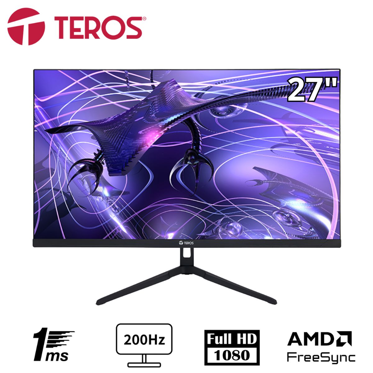 TEROS - Monitor plano gaming TEROS TE-2786G 27 FHD IPS 200Hz HDMI DP
