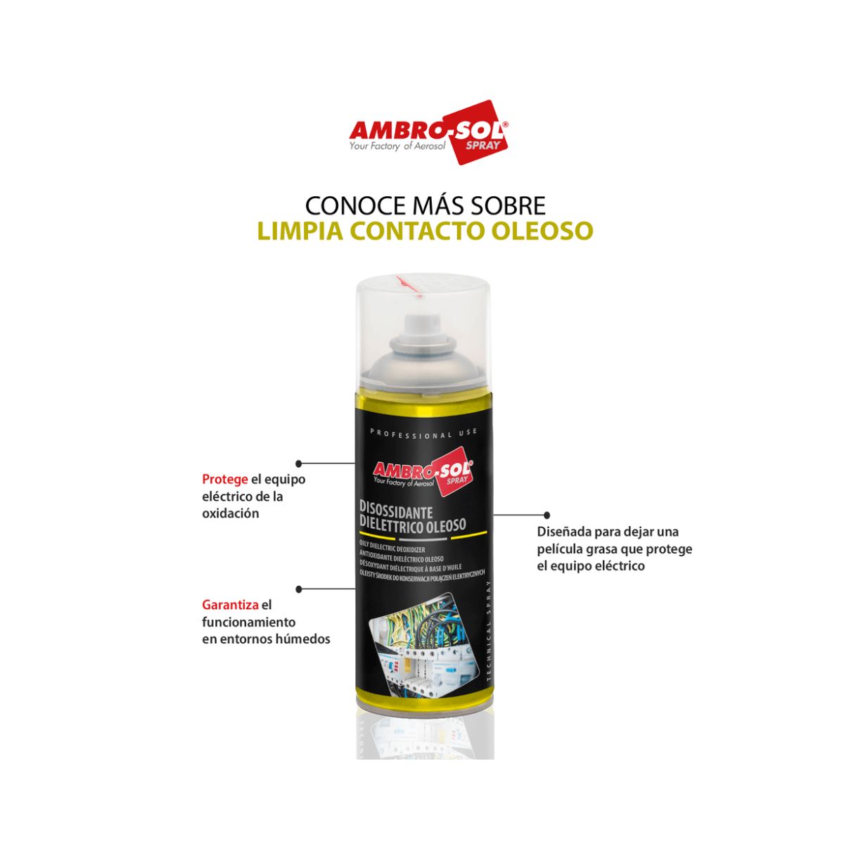 AMBROSOL - Limpia contactos Oleoso M201 ,400 Ml   AMBROSOL