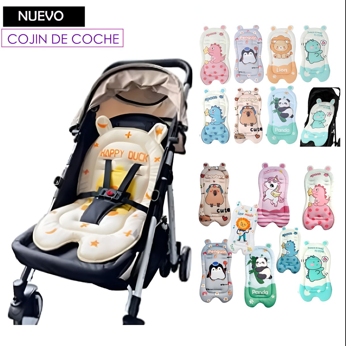 GENERICO - Cojín Para coche bebes Aleatorio x1