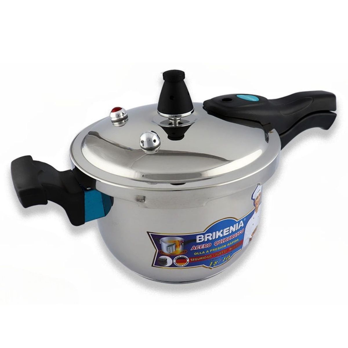 GENERICO - Olla a Presión Brikenia BK - P35L- 1A  Acero Inoxidable 3 Litros