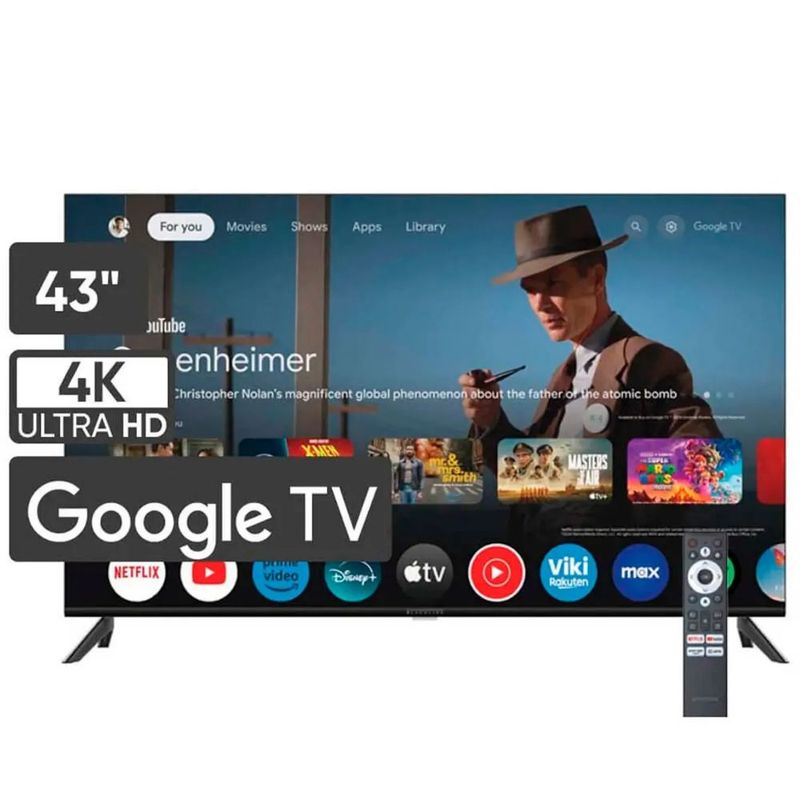 BLACKLINE - Televisor BLACKLINE 43 UHD 4K Smart TV BL43-T3000UD GOOGLE TV