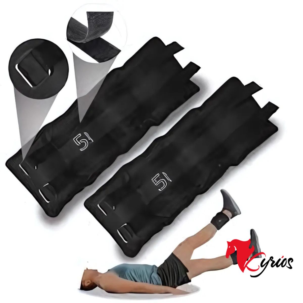 NO LOGO - PAR DE TOBILLERAS DE 3 KG PARA ENTRENAMIENTO