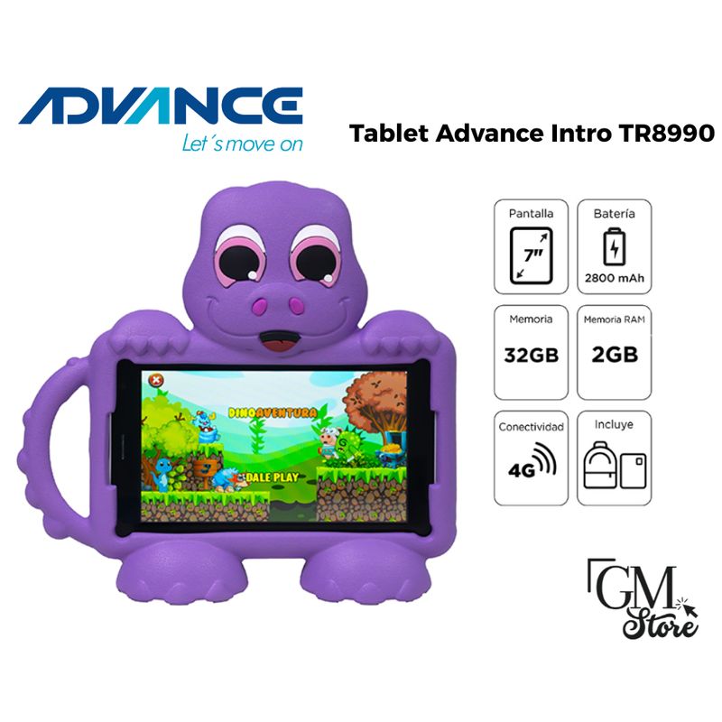 ADVANCE - Tablet Advance Intro TR8990, 7" IPS 1024x600, Android 14 Go, 4G, Dual SIM, 32GB, RAM 2GB