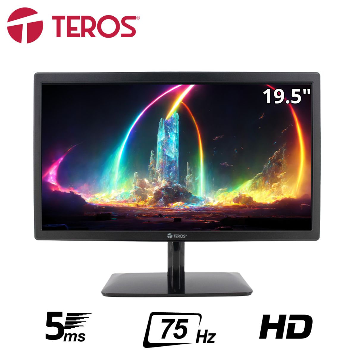 TEROS - Monitor plano TEROS TE-1915S 195 HD+ TN 75Hz 5ms HDMI VGA negro