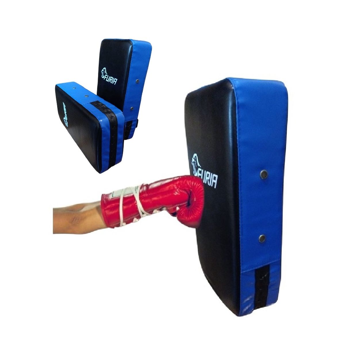 GENERICO - 02 Escudos De Poder Golpes Pad Muay Thai Boxeo Karate Mma Azul