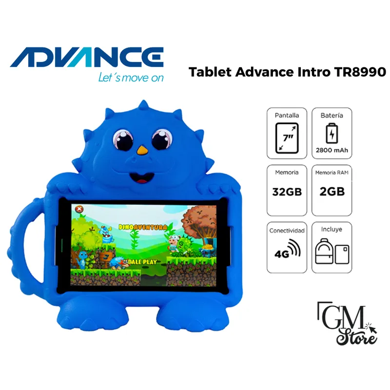 ADVANCE - Tablet Advance Intro TR8990, 7" IPS 1024x600, Android 14 Go, 4G, Dual SIM, 32GB, RAM 2GB