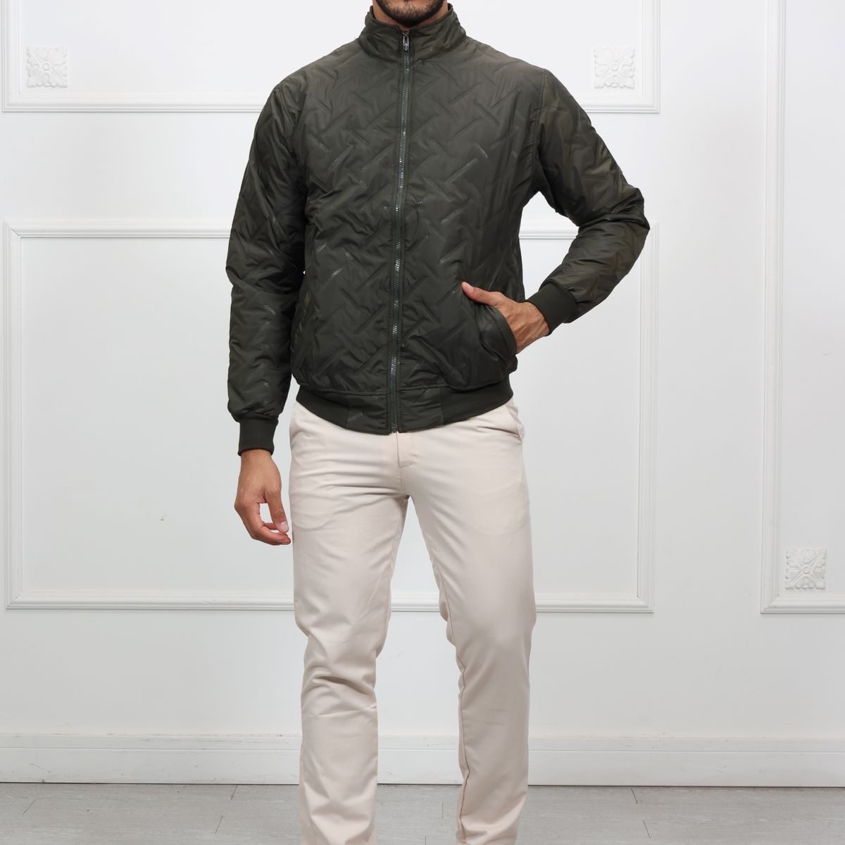 GENERICO - Casaca Hombre Impermeable Roca - verde militar