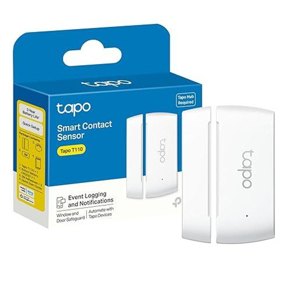 TP LINK - CONTACTO MAGNETICO INTELIGENTE TAPO T110  REQUIERE H100