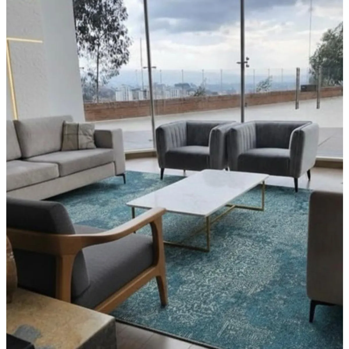 GENERICO - Alfombra Decoghar RAC-52 Azul Jacquard 280 x 365 cm