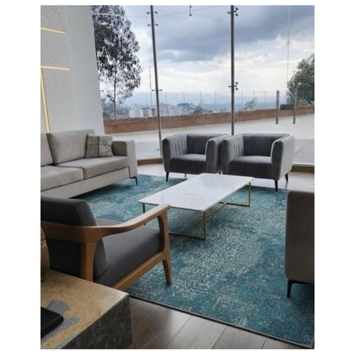 GENERICO - Alfombra Decoghar RAC-52 Azul Jacquard 280 x 365 cm