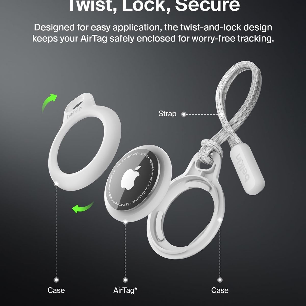 BELKIN - LLAVERO PROTECTOR PARA AIRTAG COLOR BLANCO