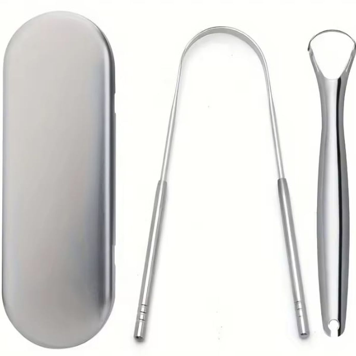 GENERICO - LIMPIADOR DE LENGUA MANUAL X 2 PIEZAS MAS ESTUCHE