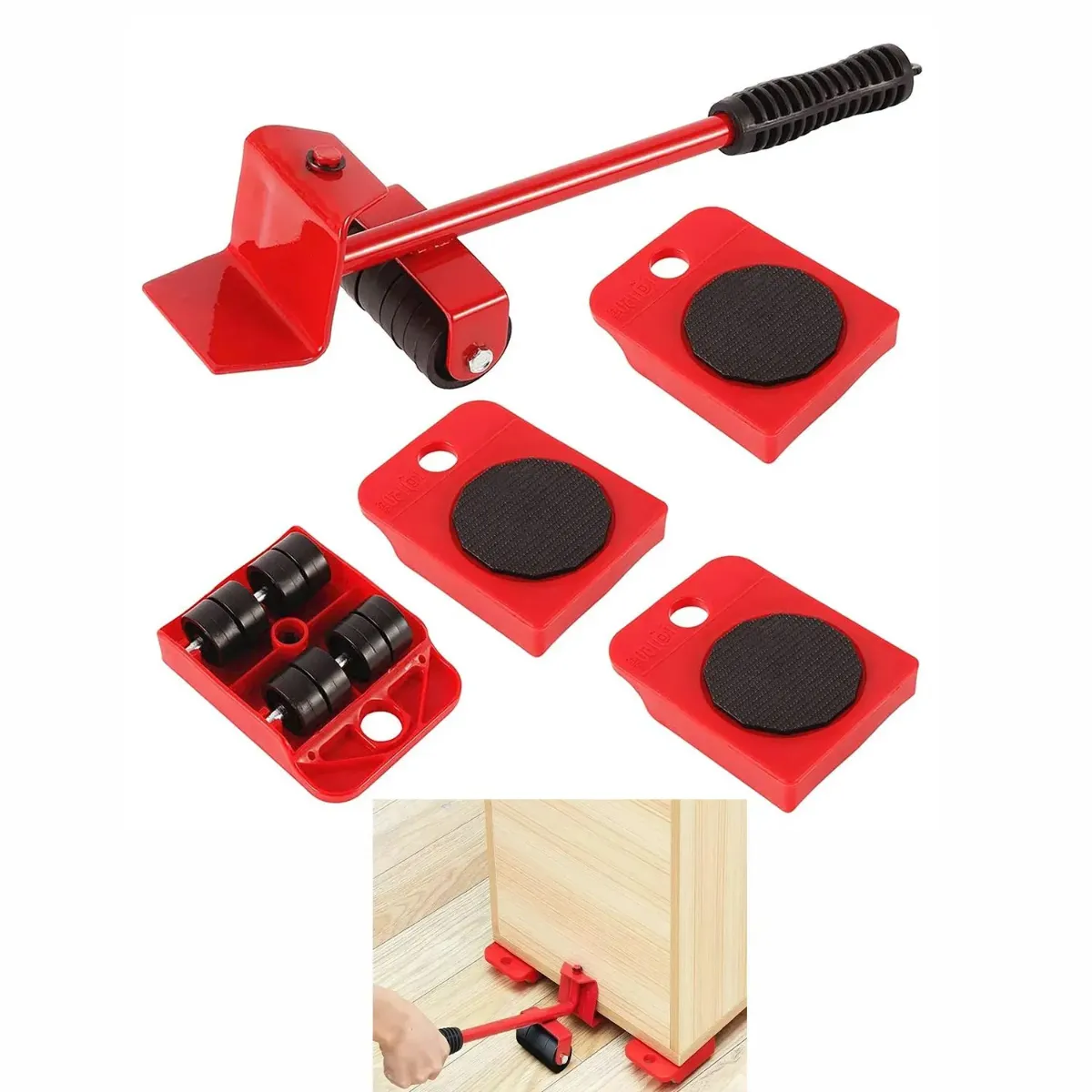 Base Ajustable Kit 4 Ruedas Mover Muebles Lavadora, marca GENERICO - Foto Principal