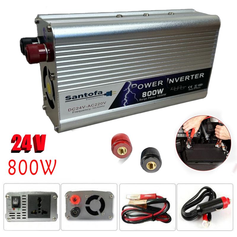 SANTOFA ELECTRONICS - Inversor de Corriente Para Auto de 24v a 220v Usb 800w SANTOFA