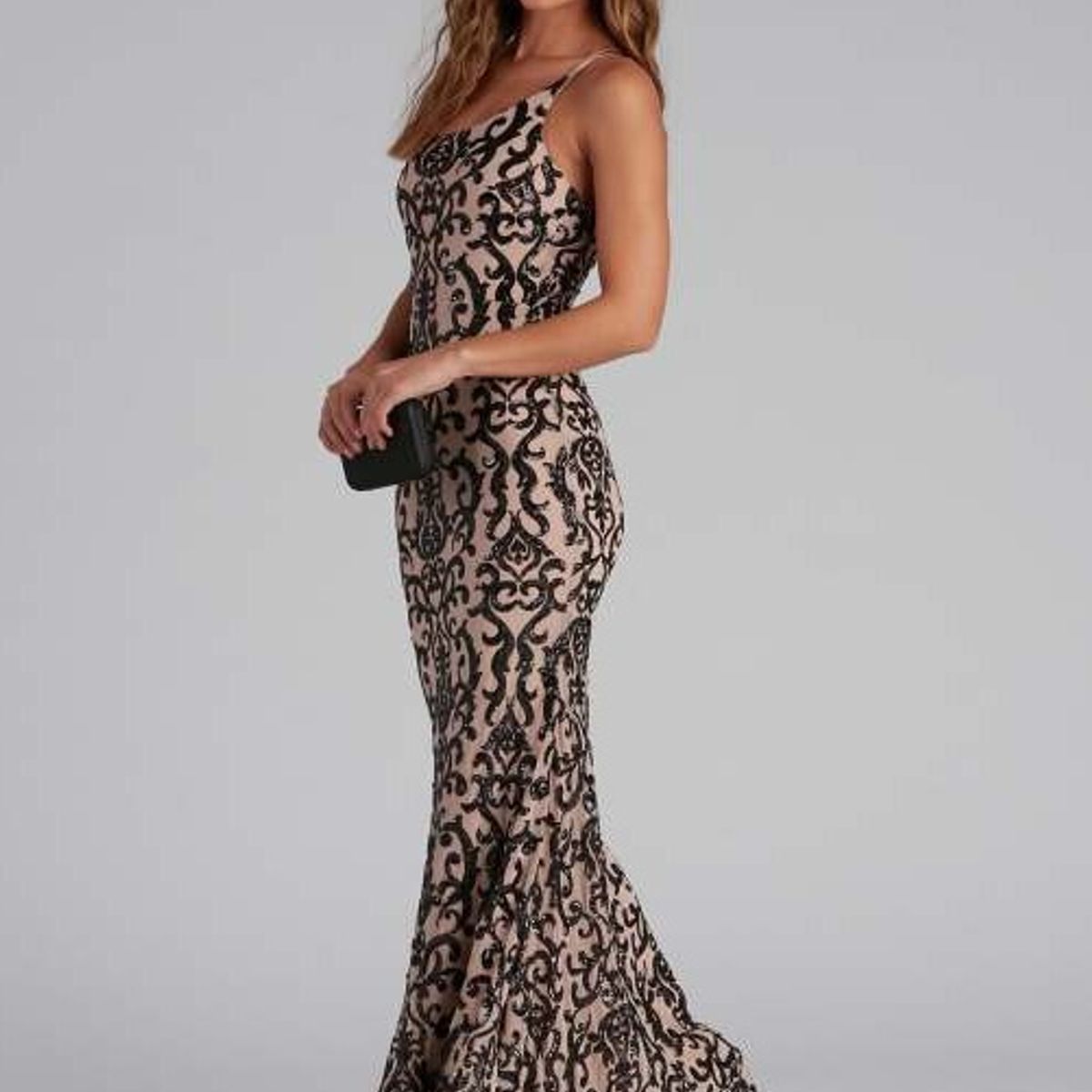 BLWOENS - Vestido de noche para mujers - Negro