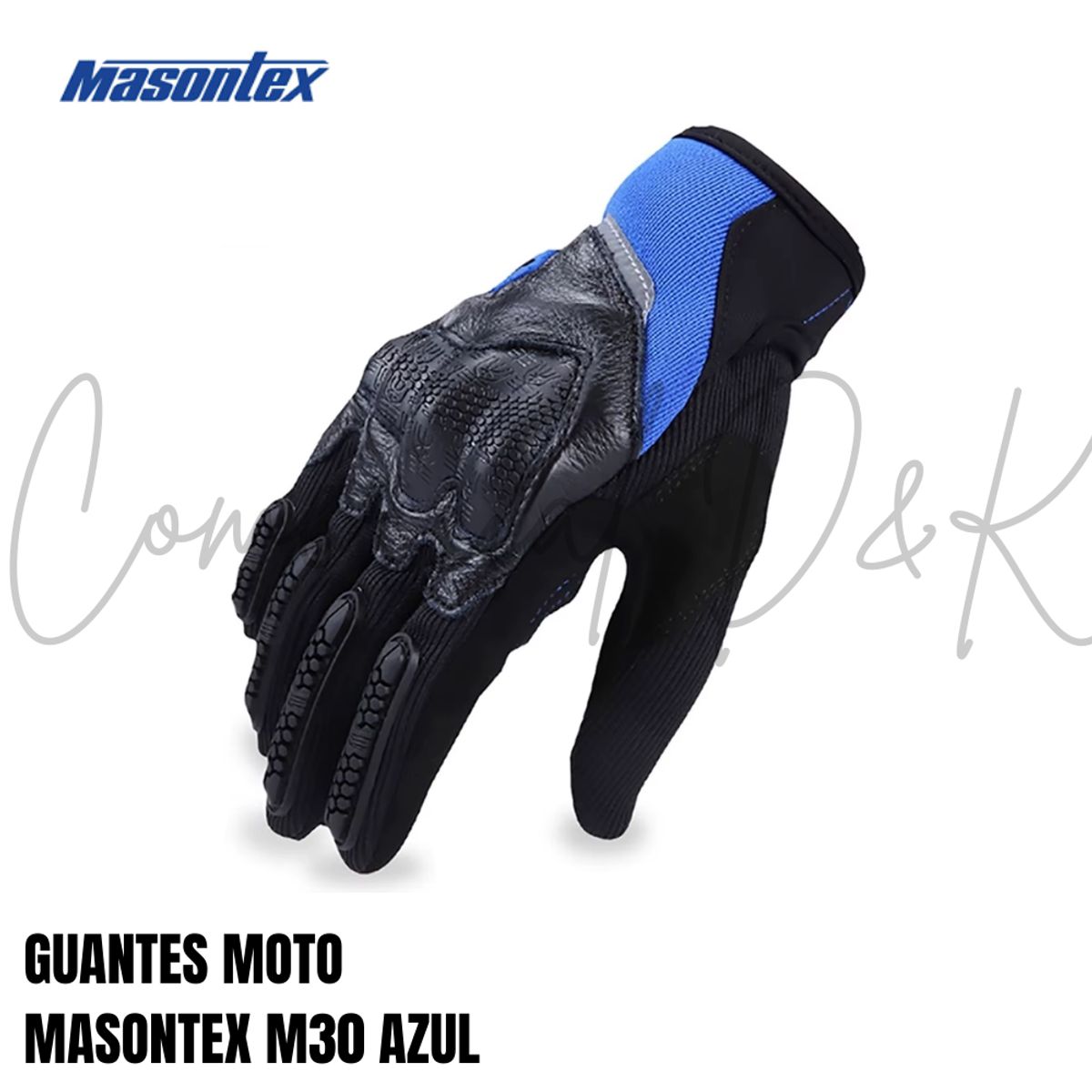 GENERICO - GUANTES MASONTEX M30 AZUL TALLA L MOTOCICLISMO