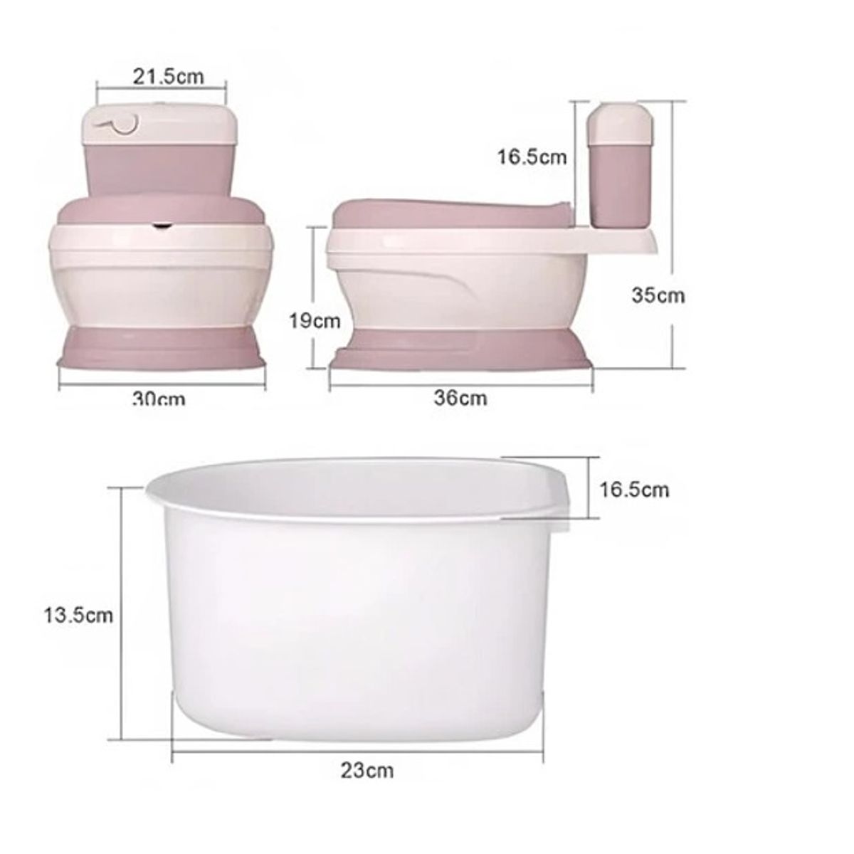 GENERICO - Inodoro Bacin de Entrenamiento Musical Color Rosado