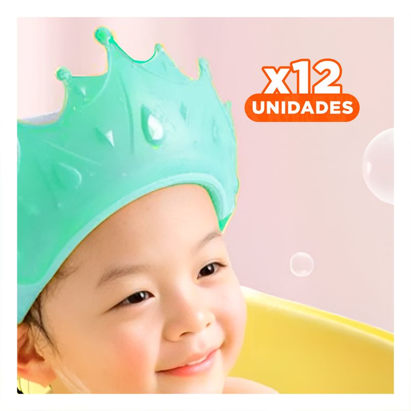 GENERICO - Pack12 Tiara Anti Agua Nenes en Verde Agua Y+Regalo Stickers