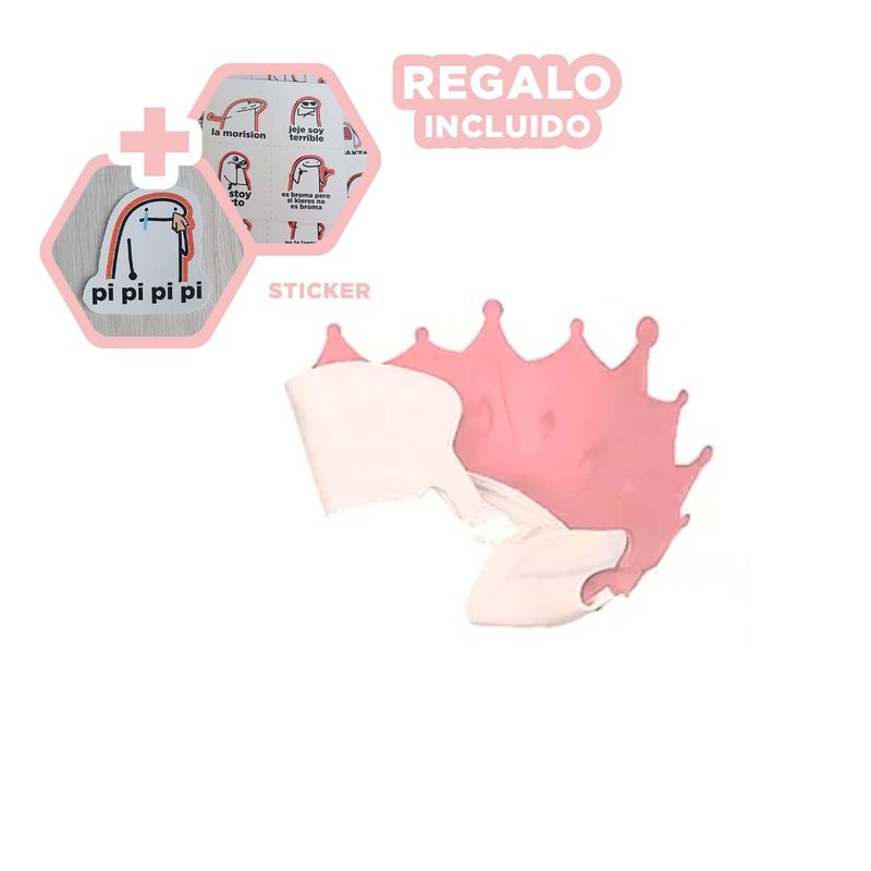 GENERICO - Corona Flexible Kids Baño en Rosado Y+Regalo Stickers