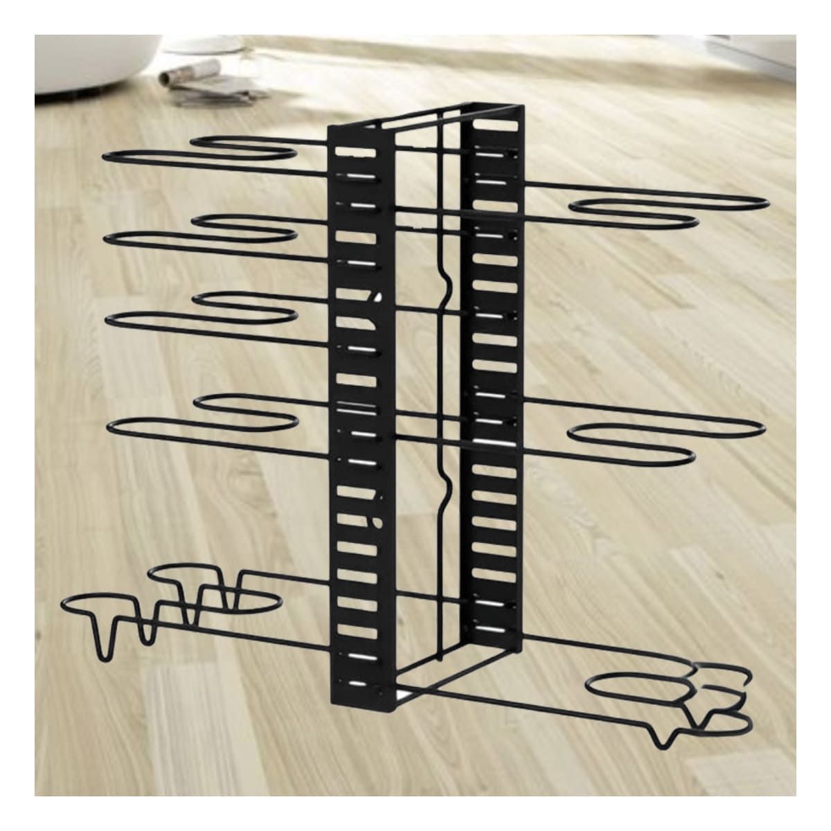 RYBIU IMPORT - Soporte Organizador de Tapas y Ollas en Color Negro