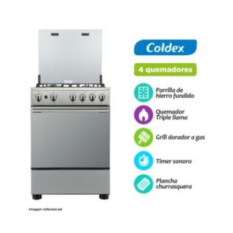 COLDEX - COCINA A GAS CX608PLUS 24” INOX COLDEX