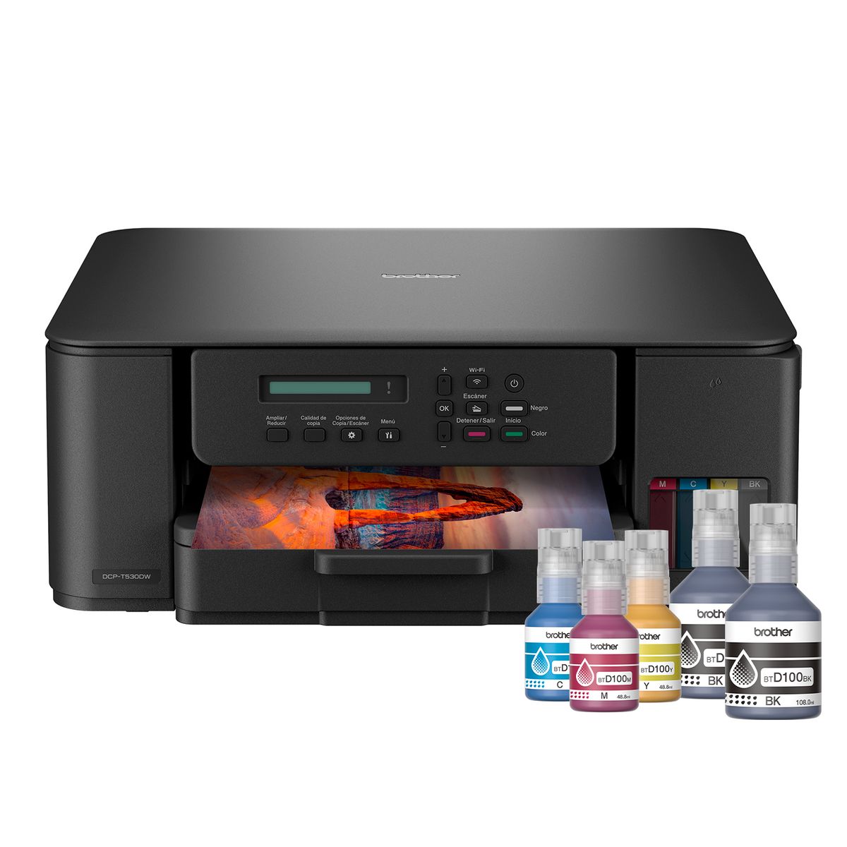 BROTHER - Impresora Brother DCPT530DW Multifuncional InkBenefit Tank Wi-Fi Dúplex