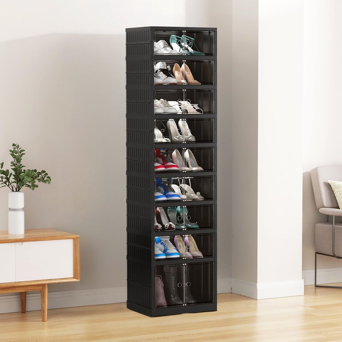 GENERICO - Organizador De Calzado Para 18 Pares - Color Negro