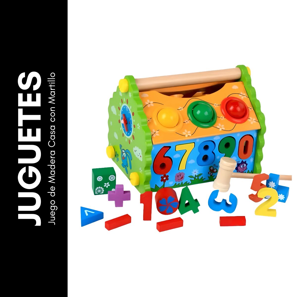 GENERICO - Juego de Madera Casa con Martillo