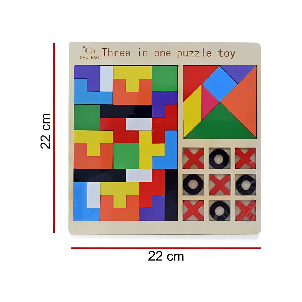 GENERICO - Juego de Madera Tresen Raya Tangram Y Tetris