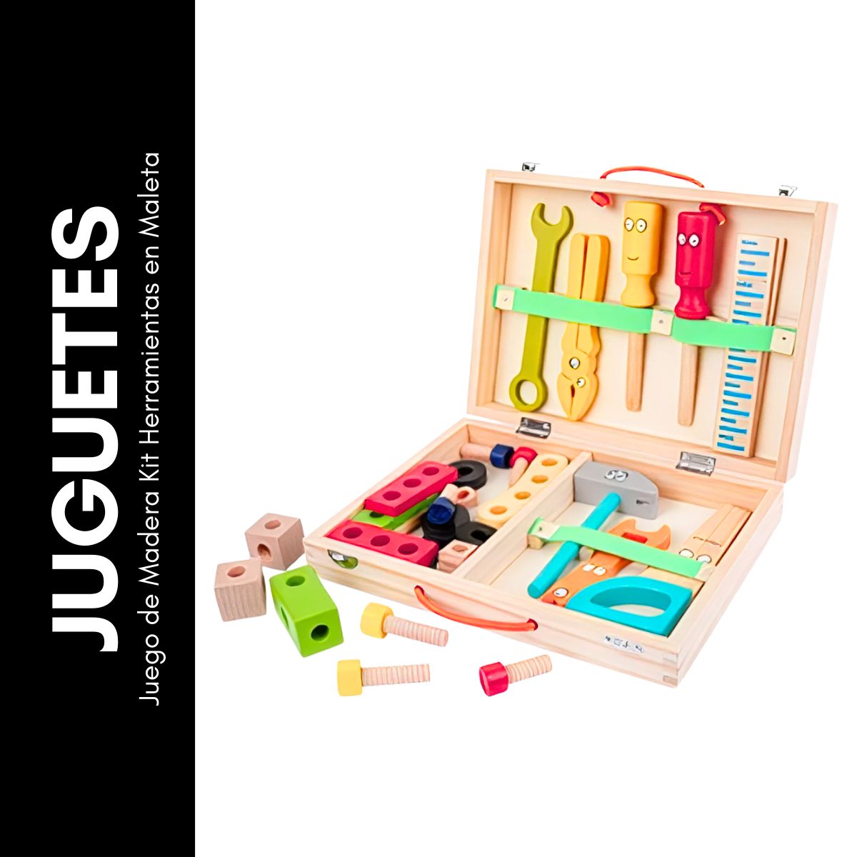 GENERICO - Juego de Madera Kit Herramientas en Maleta