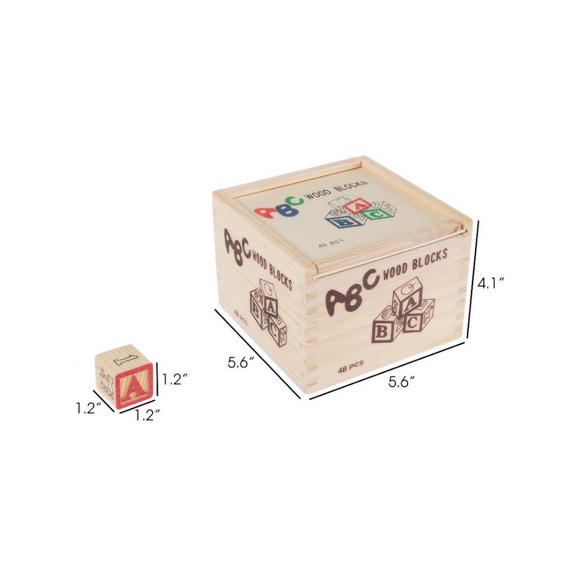 GENERICO - Juego de Madera Caja Cubo x48 pcs