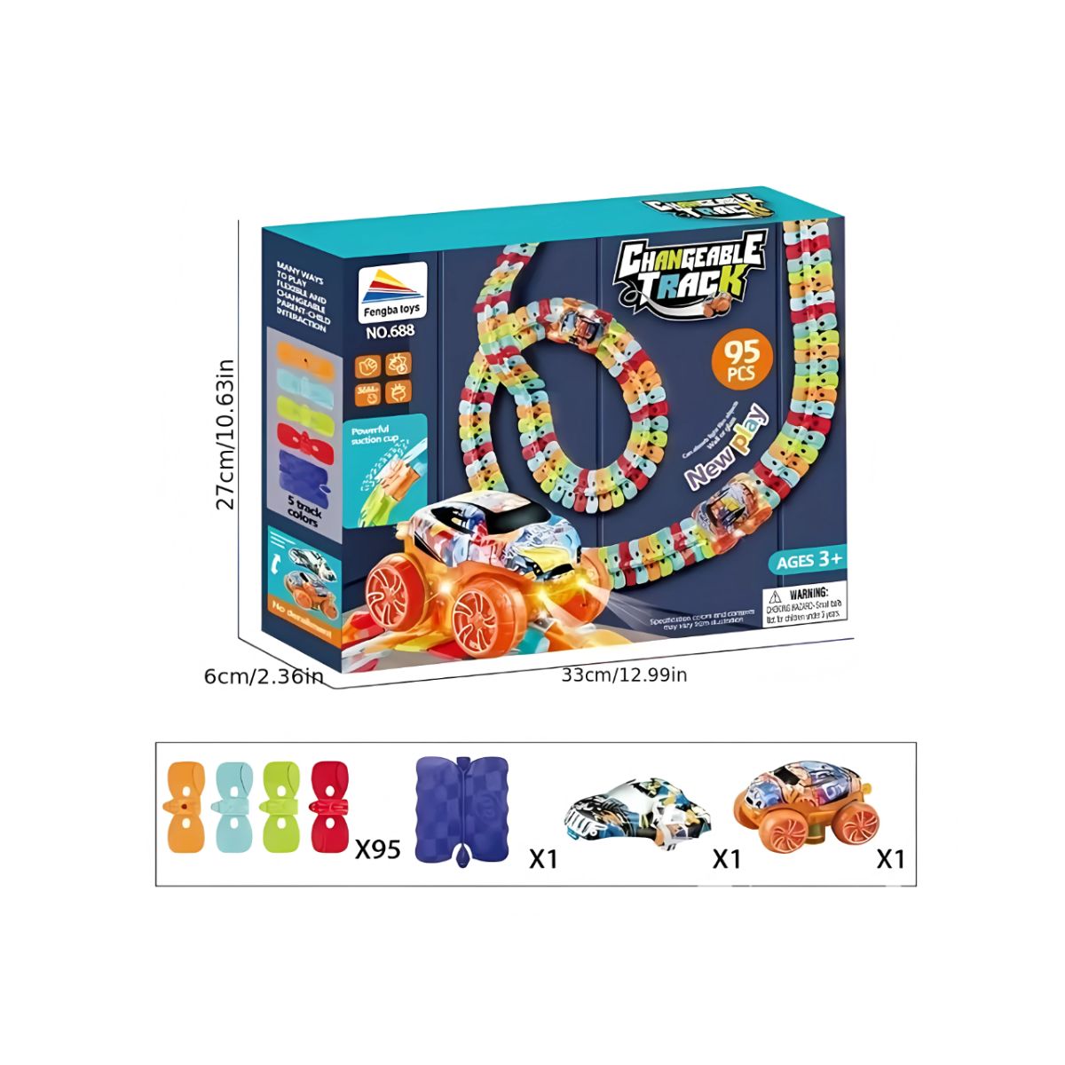 GENERICO - Juguete Pista Truck De Carreras 188 Piezas