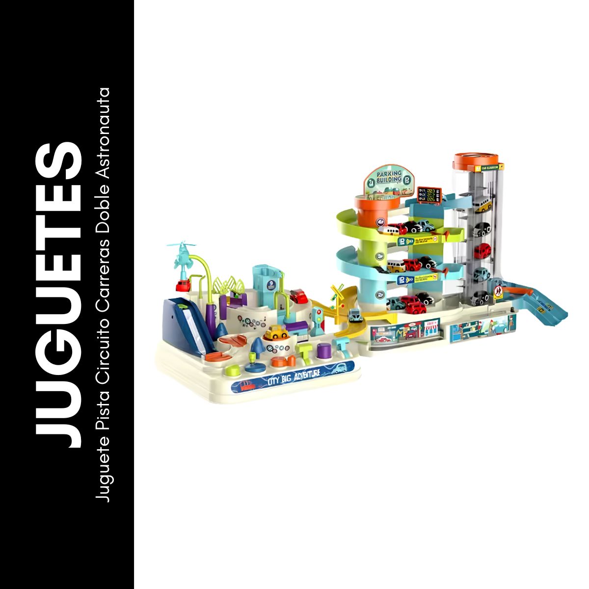 GENERICO - Juguete Pista Circuito Carreras Doble Astronauta