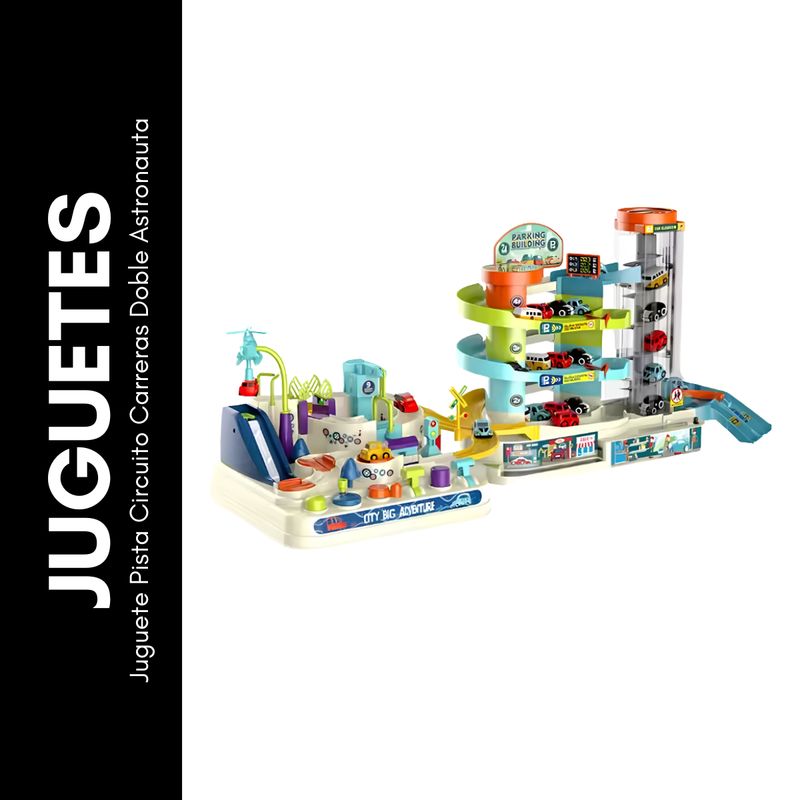 GENERICO - Juguete Pista Circuito Carreras Doble Astronauta