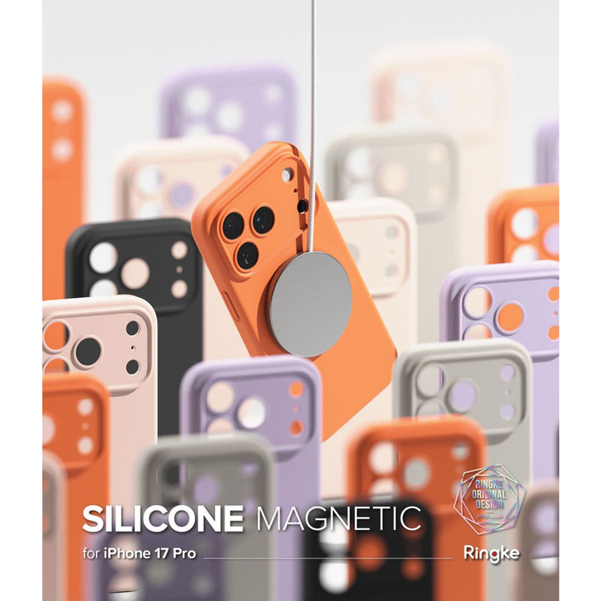 RINGKE - Case Para iPhone 17 Pro Ringke Silicone Magsafe Naranja