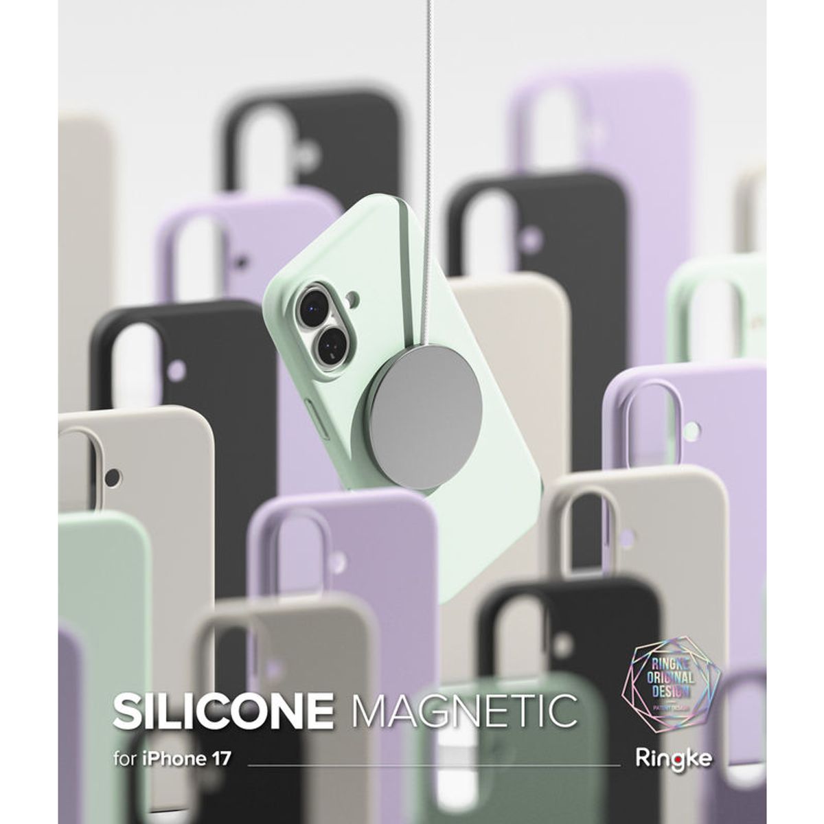 RINGKE - Case Para iPhone 17 Ringke MagSafe Silicona Negro