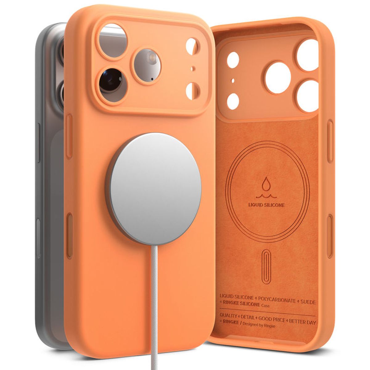 RINGKE - Case Para iPhone 17 Pro Max Ringke MagSafe Silicona Naranja
