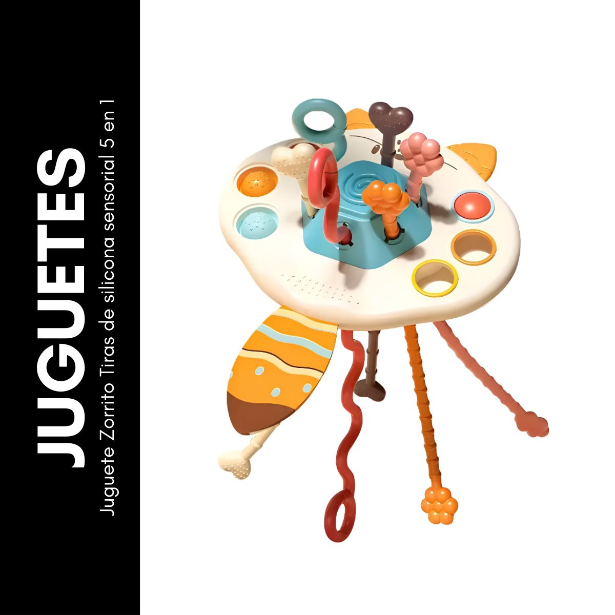 GENERICO - Juguete Zorrito Tiras de silicona sensorial 5 en 1