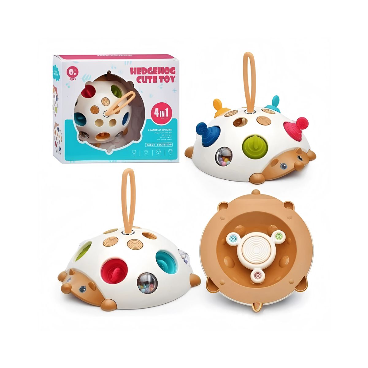 GENERICO - Juguete Erizo Sensorial 4 en 1