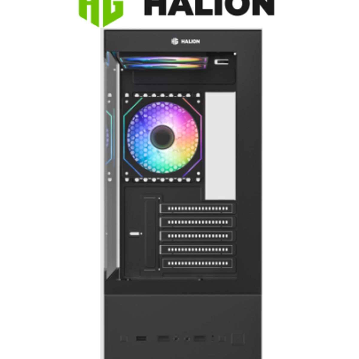 HALION - Case gamer BUFFALO CR41 Con fuente de 500W HALION